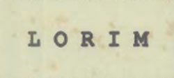 L O R I M Device mark 751848 Trademark