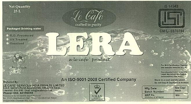 Le Cafe Lera Device mark 2435238 Trademark