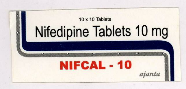Nifedipine Tablets 10 Mg Nifcal - 10 (label) Device mark 1545577 Trademark