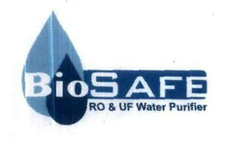 Bio Safe Ro & Water Purifier Device With Drop Device mark 2057030 Trademark