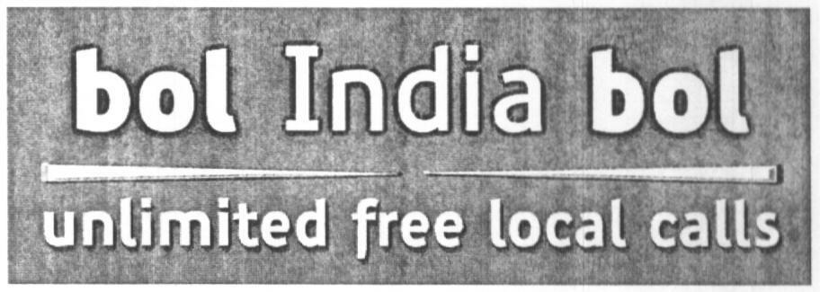 Bol India Bol Unlitited Free Local Calls (device) Device mark 1626382 Trademark