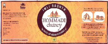 Hommade Chutney [label] Device mark 1315303 Trademark