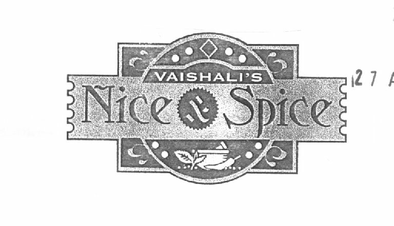 Vaishali's Nice & Spice(device Of Lable) Device mark 1446966 Trademark