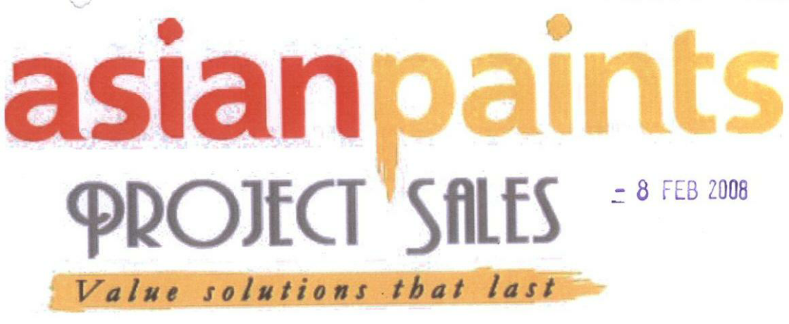 Asian Paints Project Sales (label) Device mark 1651596 Trademark