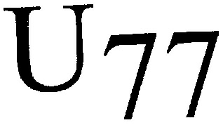 U 77 (label) Device mark 2160495 Trademark