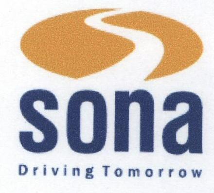 Sona Driving Tomorrow With Logo Device mark 1707890 Trademark