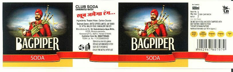 Bagpiper Soda Device mark 2513732 Trademark