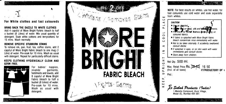More Bright (label) Device mark 742424 Trademark