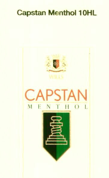 Capstan Menthol, Wills Shild De. (label) Device mark 1486626 Trademark