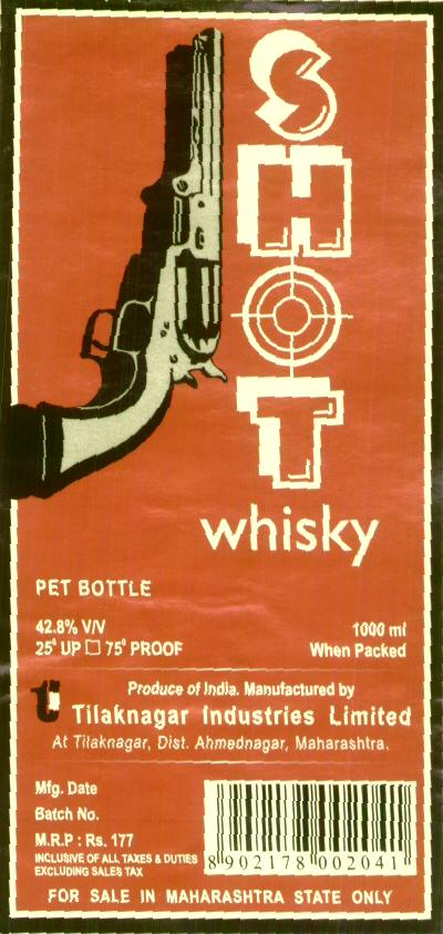 Shot Whisky (device Of Revolver) Device mark 1601903 Trademark