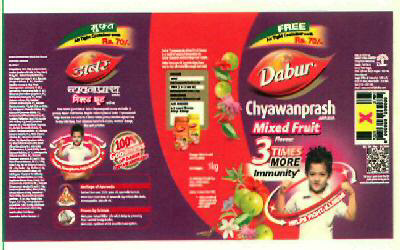 Dabur Chyawanprash (label) Device mark 2642341 Trademark