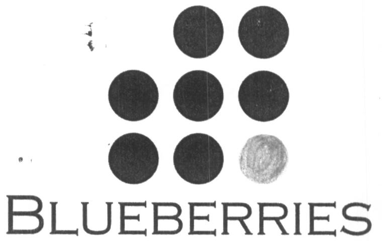 Blueberries (label) Device mark 1612327 Trademark
