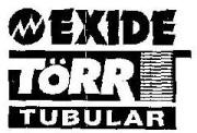 Exide Torr Tubular (label) Device mark 1324251 Trademark