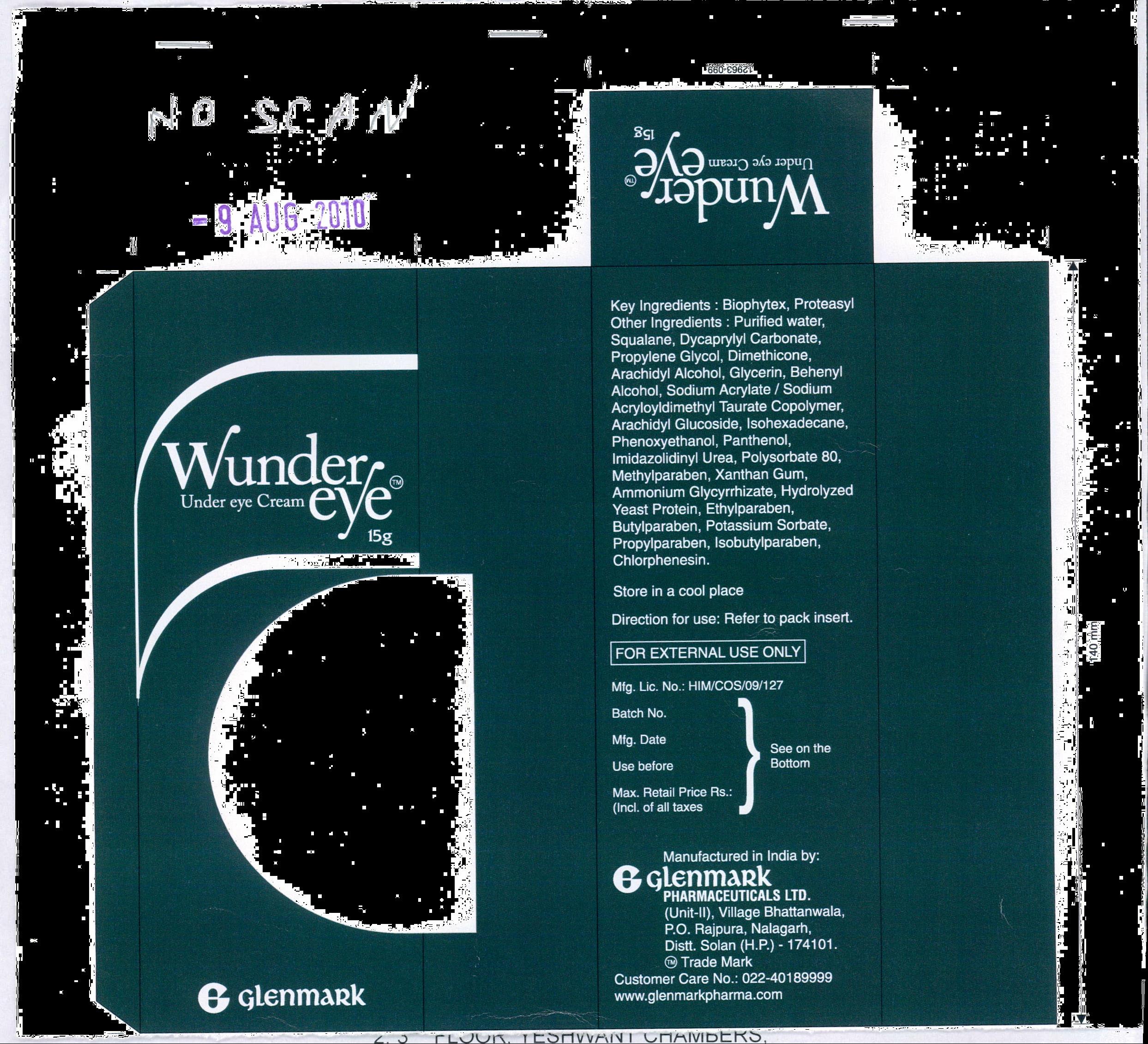 Wunder Eye (label) Device mark 2005876 Trademark