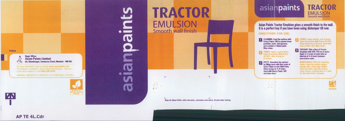 Asianpaints Tractor Emulsion (device Of Chair) Device mark 2130519 Trademark