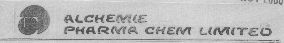 Alchemie Pharma Chem Limited (label) Device mark 1503363 Trademark