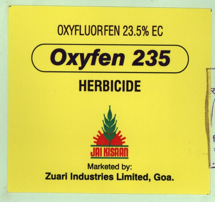 Oxyfen 235 Herbicide Device mark 1968245 Trademark