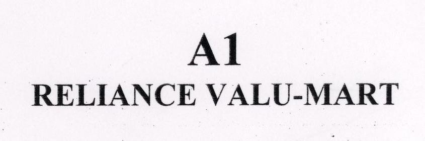 A1 Reliance Valu-mart Device mark 1450826 Trademark