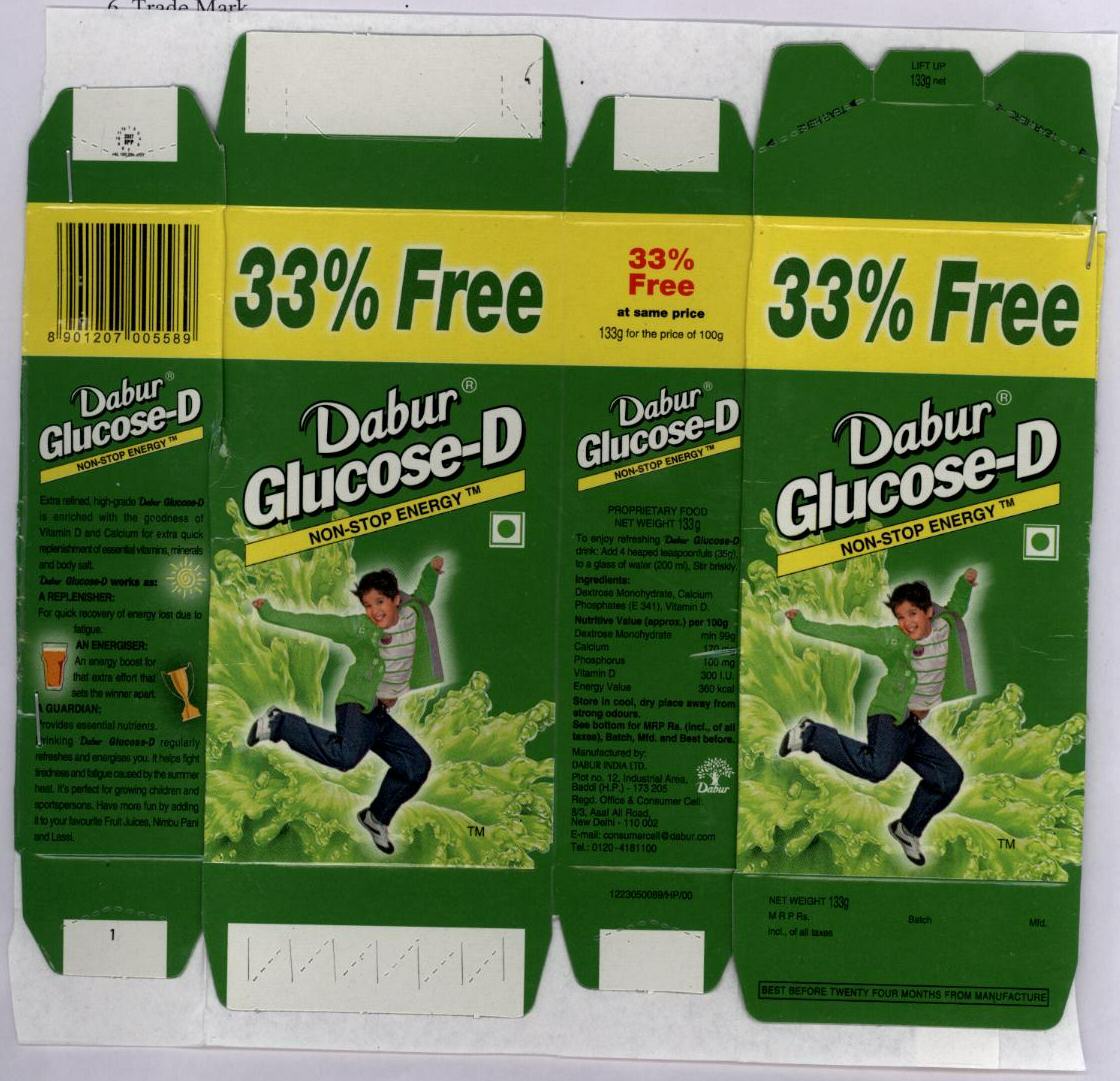 Dabur Glucose - D (device Of Boy) Device mark 1584581 Trademark