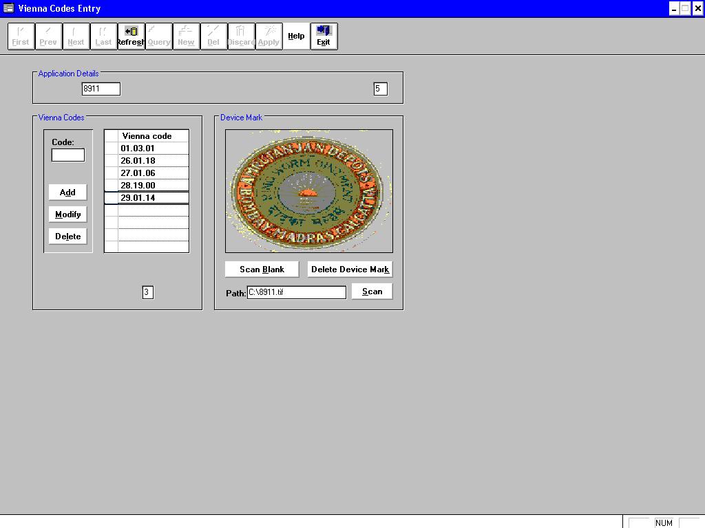 Ringworm Ointment (device) Device mark 8911 Trademark