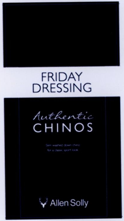 Friday Dressing Authentic Chinos Allen Solly Device mark 2244970 Trademark