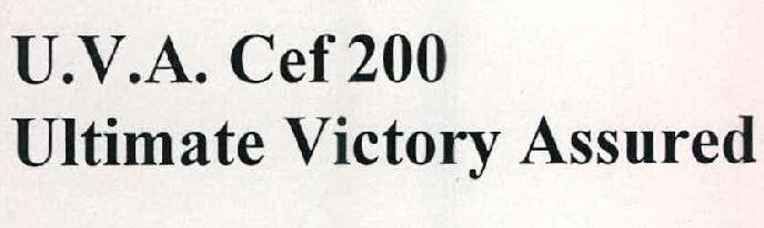 U.v.a. Cef 200 Ultimate Victory Assured Device mark 2426905 Trademark