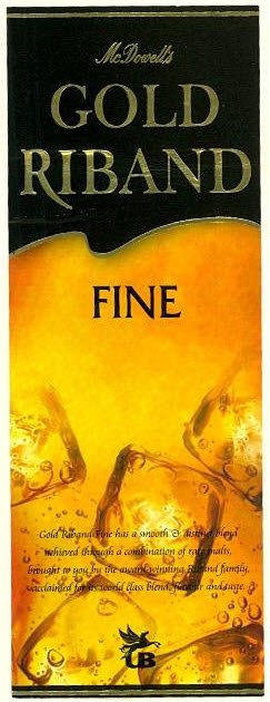 Mcdowells Gold Riband Fine Device mark 2484470 Trademark