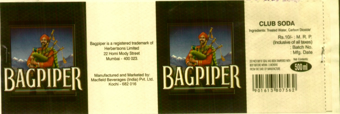 Bagpiper Club Soda (device Of Men) Device mark 1416601 Trademark
