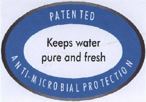 Patented Keeps Water Pure And Fresh (label) Device mark 1569532 Trademark