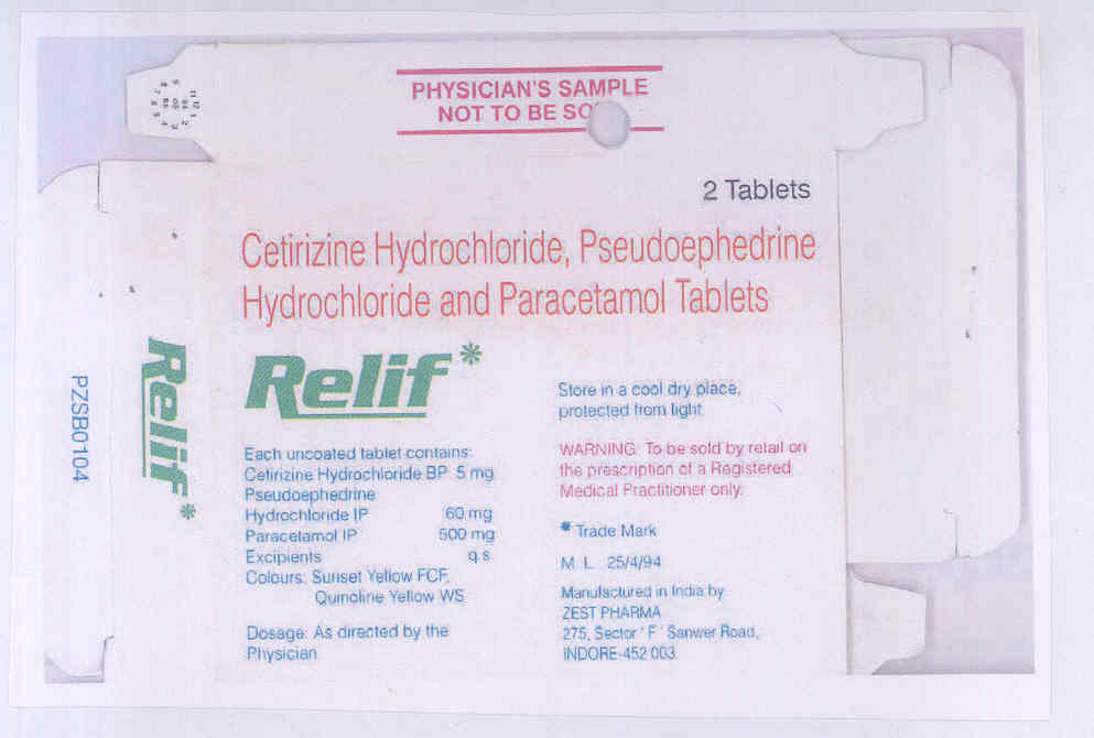 Relif (label) Device mark 1549940 Trademark