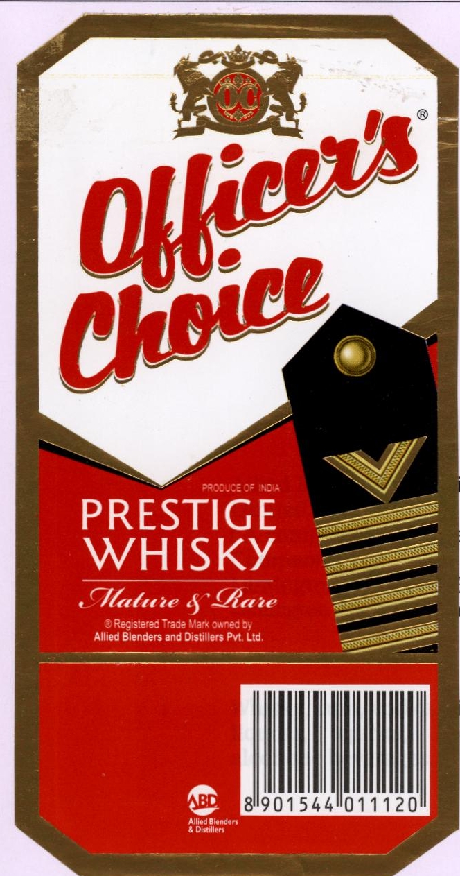 Officer's Choice (device) Device mark 1814204 Trademark