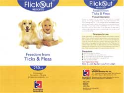 Flickout, Freedom From Ticks & Fleas Device mark 1330503 Trademark