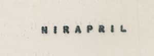 N I R A P R I L Device mark 684969 Trademark