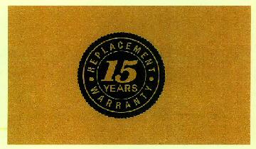 15 Years Replacement Warranty Device mark 2691040 Trademark