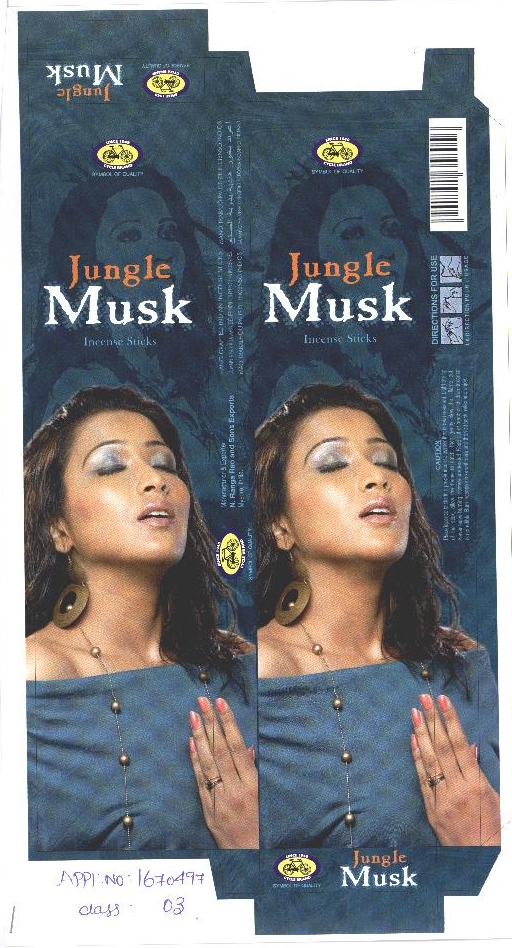 Jungle, Musk. Device mark 1670497 Trademark