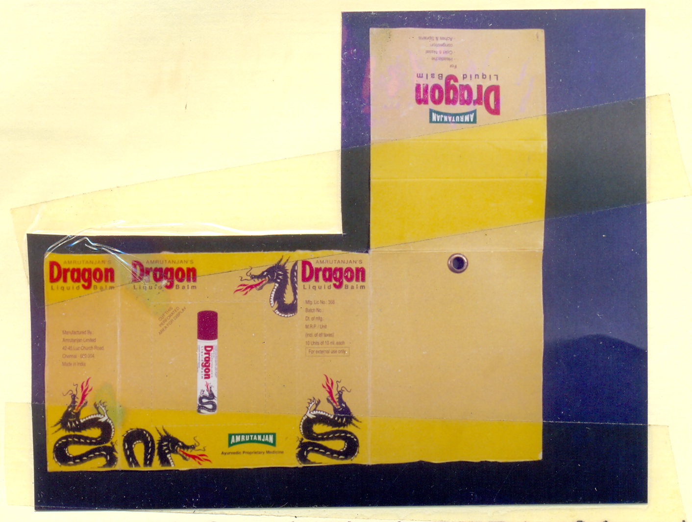 Dragon, Dargon Balm Snake(device) Device mark 854165 Trademark