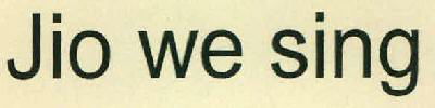 Jio We Sing Device mark 2702294 Trademark