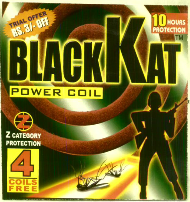 Black Kat, De. Of A Commando, Mosquito Coil And Dead Mosquitos Device mark 1255481 Trademark