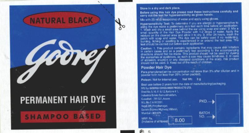 Godrej Permanent Hair Dye (label) Device mark 1387565 Trademark