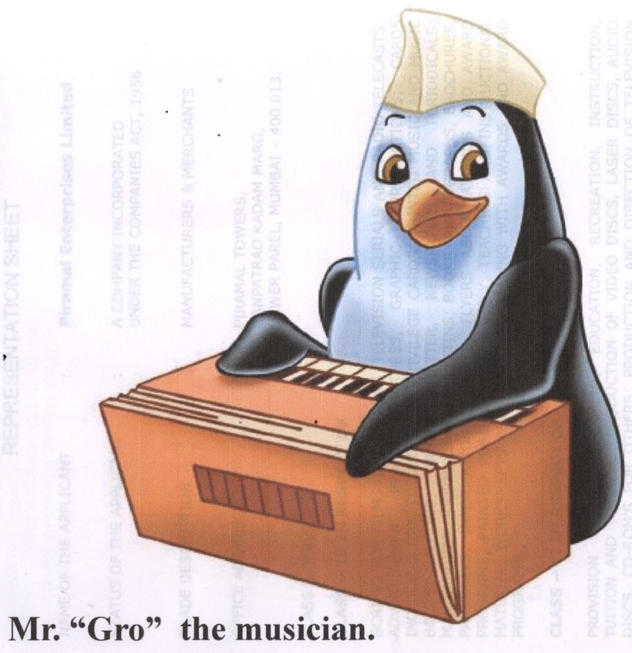 Mr."gro" The Musician Device mark 1893335 Trademark