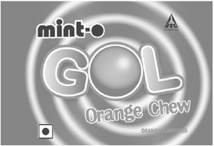 Mint-o Gol Orange Chew Device mark 2757543 Trademark