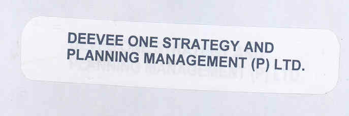 Deevee One Strategy And Planning Management (p) Ltd. Device mark 1656035 Trademark