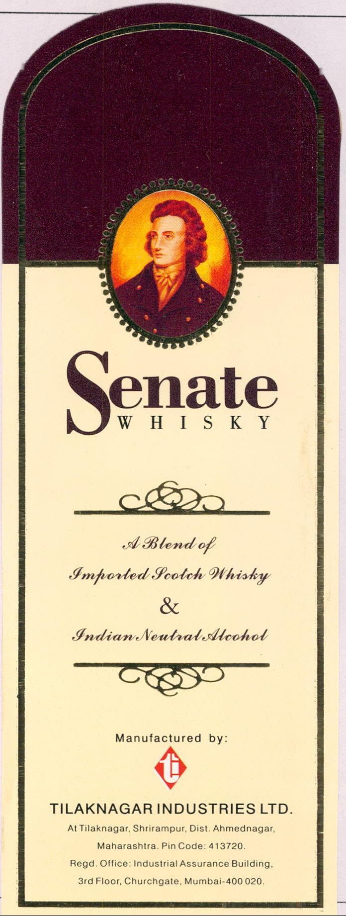 Senate Whisky Device mark 874254 Trademark