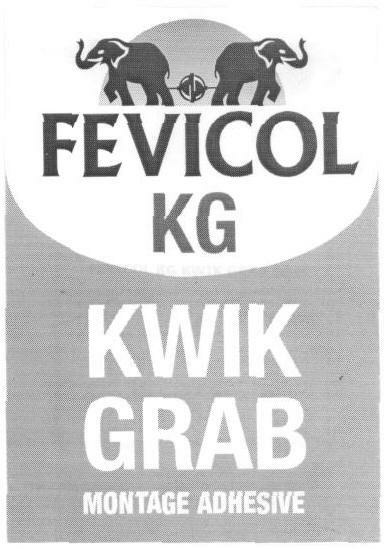 Fevicol Kg Kwik Grab (labal) Device mark 1637799 Trademark