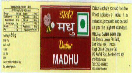 Dabur Madhu Device mark 2097079 Trademark