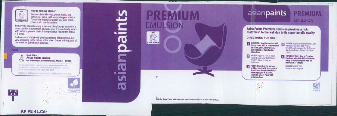 Asianpaints Premium Emulsion (device Of Chair) Device mark 2130515 Trademark
