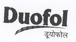 Duofol (with Label) Device mark 1609566 Trademark