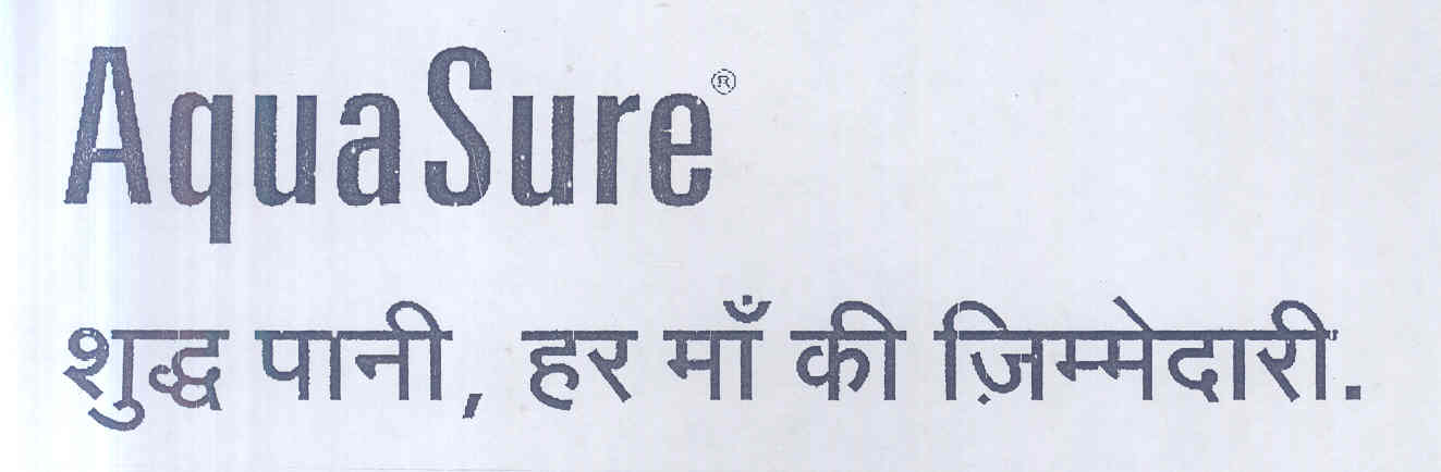 Aqua Sure (lable) Device mark 1699708 Trademark