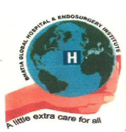 H Bhatia Global Hospital & Endosurgery Institute (label) Device mark 2569989 Trademark