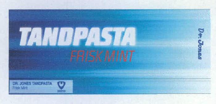 "dr. Jones Tandpasta" Device mark 2288656 Trademark